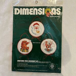 Dimensions Counted Cross Stitch Kit Christmas Ornaments Vintage Craft DIY